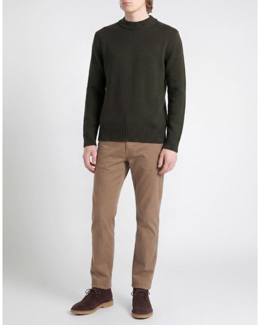 Cooperativa Pescatori Posillipo Green Military Sweater Merino Wool, Acrylic for men