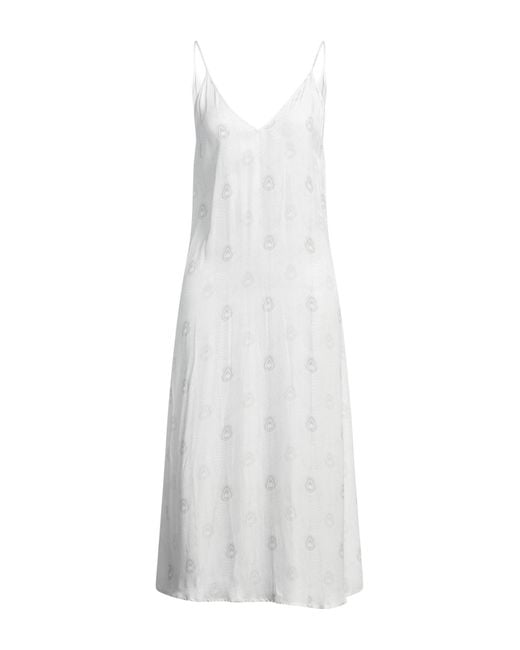 DEPENDANCE White Off Midi Dress Viscose