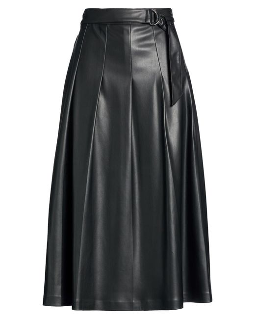 Diana Gallesi Black Midi Skirt Polyester, Polyurethane
