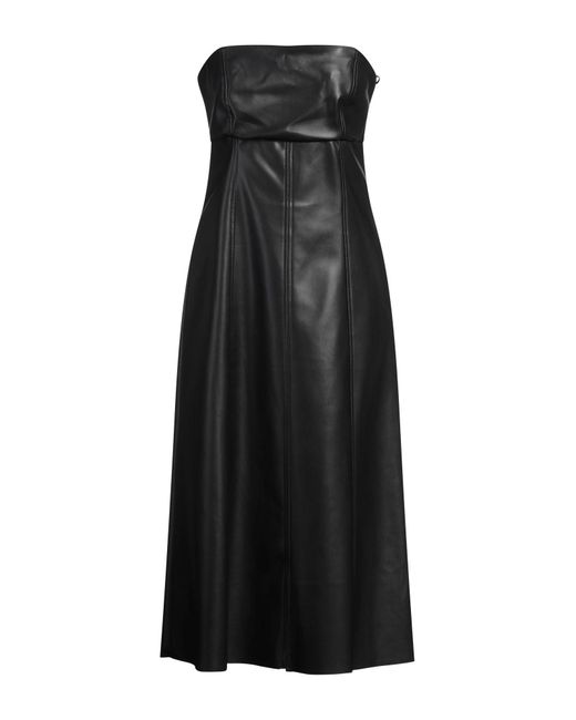 Dixie Black Midi Dress Polyester, Polyurethane