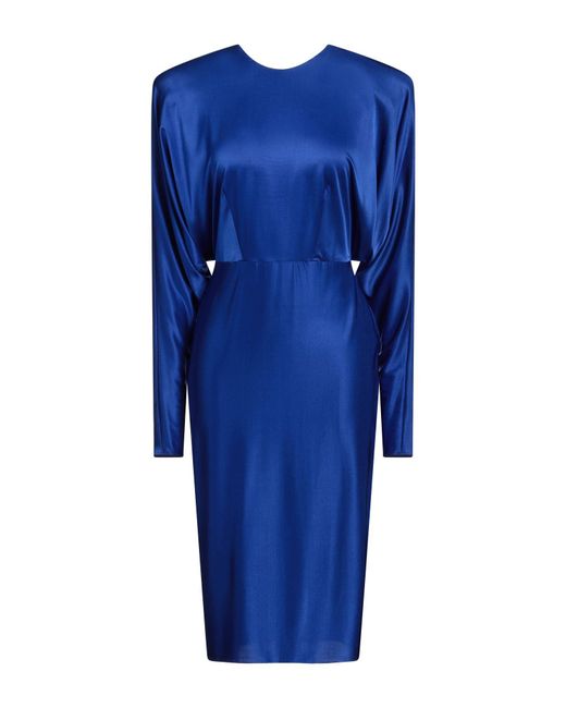 Alexandre Vauthier Blue Midi Dress Viscose, Elastane