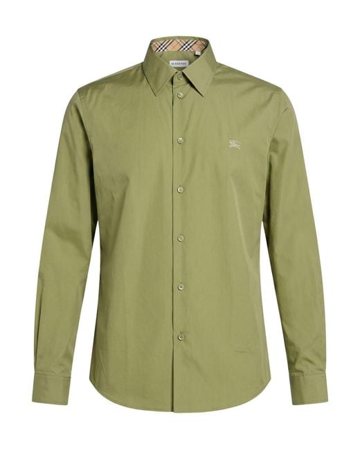 Burberry Green Shirt Cotton for men