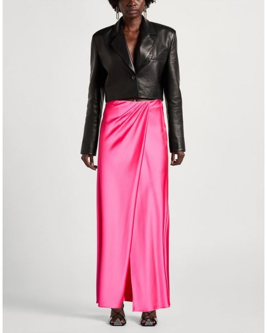 Pinko Pink Maxi Skirt Polyester