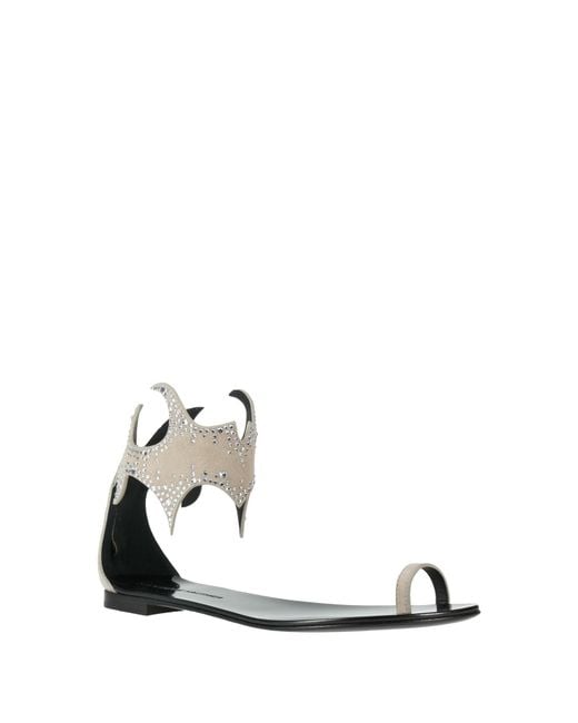 Alexandre Vauthier White Thong Sandal