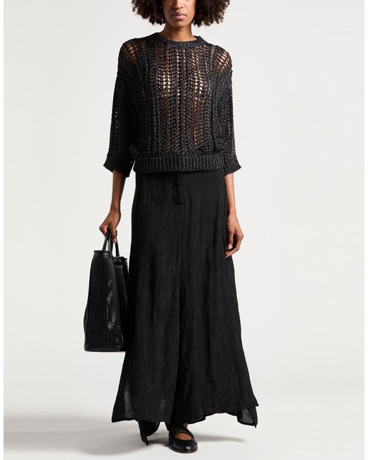 Masnada Black Pants Viscose, Linen