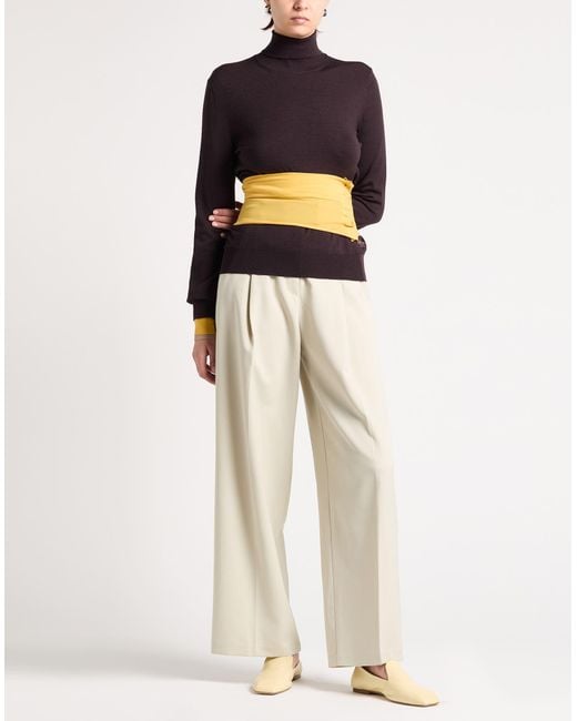 Fendi Black Plum Turtleneck Wool, Polyamide, Polyurethane, Viscose, Polyester