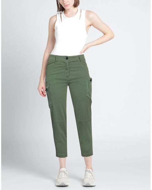 Grifoni Green Pants Cotton, Elastane