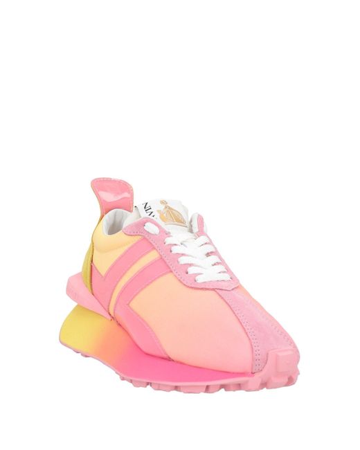 Lanvin Pink Ripstop Bumper Sneakers