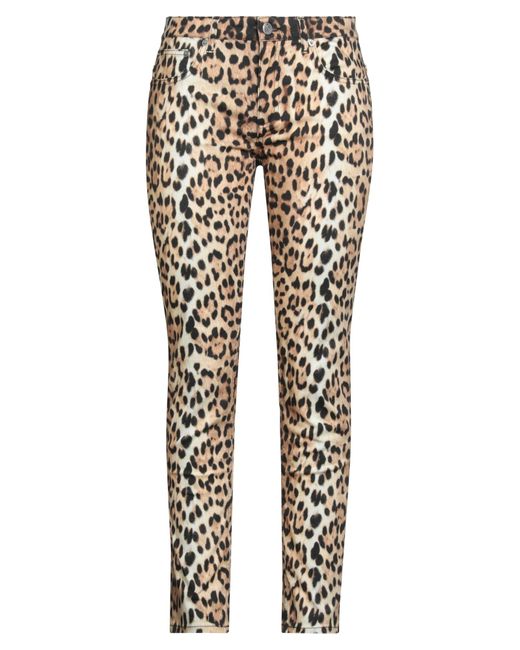 Roberto Cavalli Brown Pants Cotton, Elastane