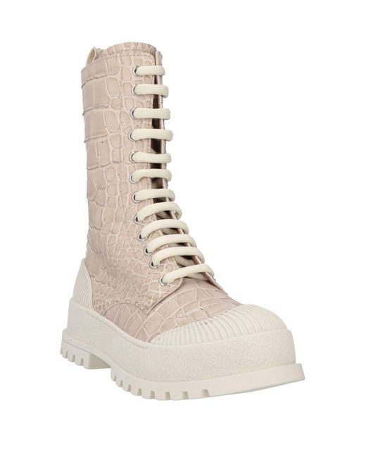 MICH SIMON Natural Ankle Boots Soft Leather