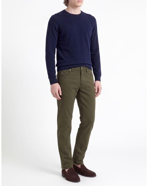 Tramarossa Green Pants Cotton, Modal, Polyester, Polyurethane for men