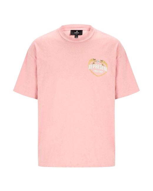 Camiseta Represent de hombre de color Pink