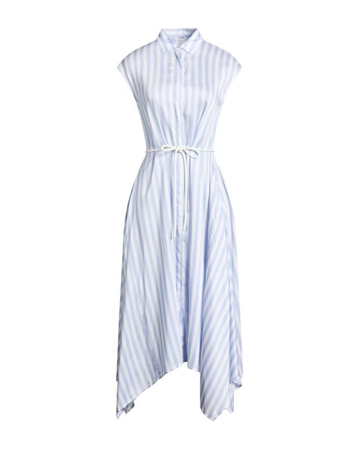 Peserico Blue Sky Midi Dress Viscose, Silk