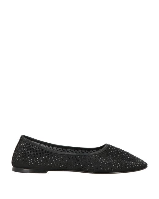 Dear Frances Black Ballet Flats Synthetic Material, Leather