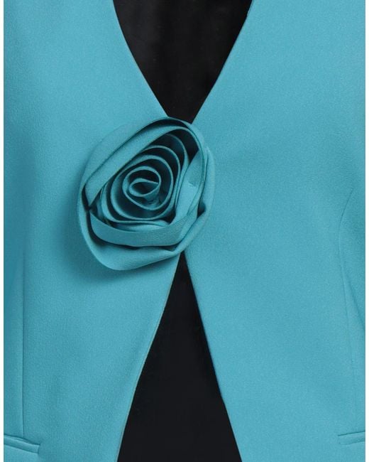 Blumarine Blue Jacket Polyester, Elastane