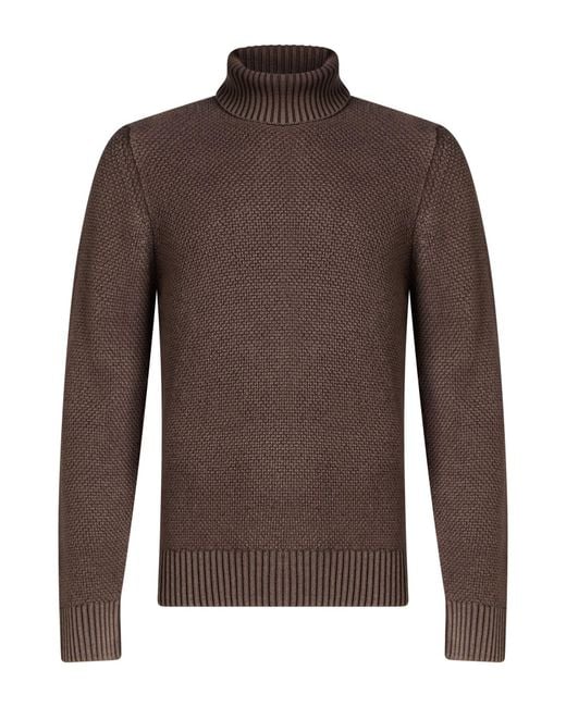 Circolo 1901 Brown Turtleneck Virgin Wool for men