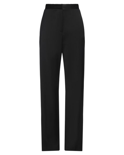 Semicouture Black Pants Polyester, Virgin Wool, Elastane