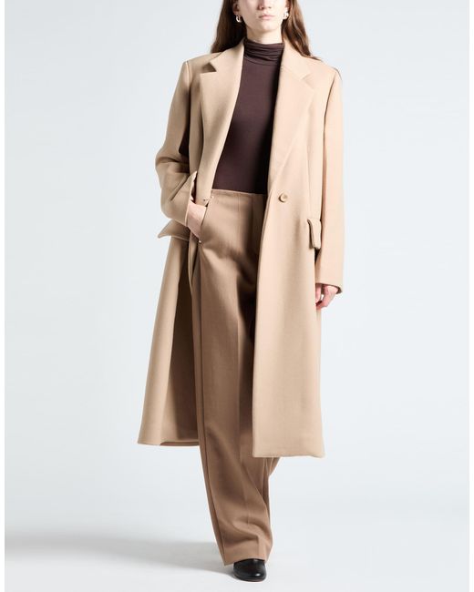 Jil Sander Natural Sand Coat Wool