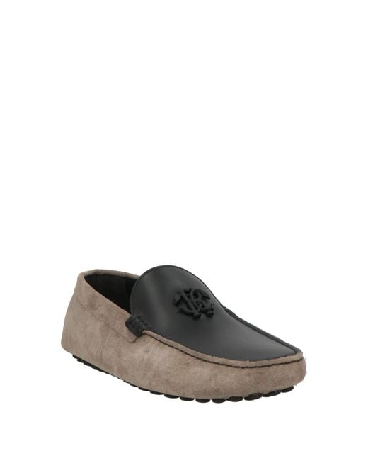 Roberto Cavalli Gray Loafers Leather for men