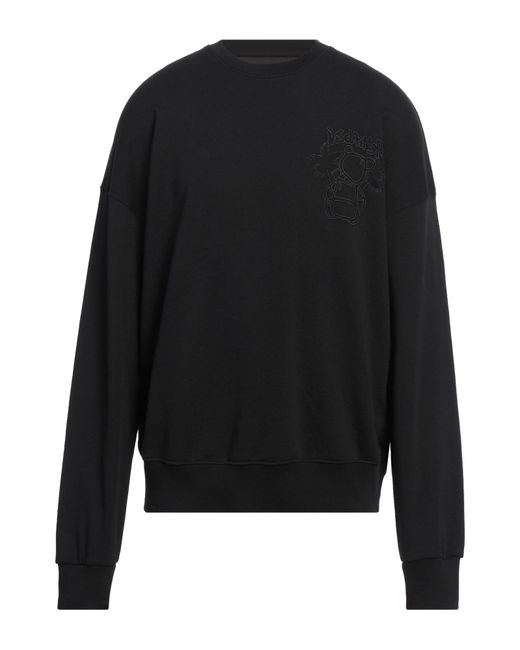 DISCLAIMER Black Sweatshirt Cotton for men