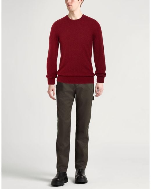Fedeli Red Sweater Cashmere for men