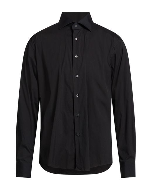 Brian Dales Blue Shirt Cotton, Polyamide, Elastane for men