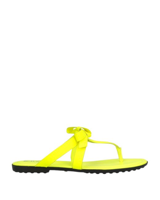 Tod's Yellow Thong Sandal