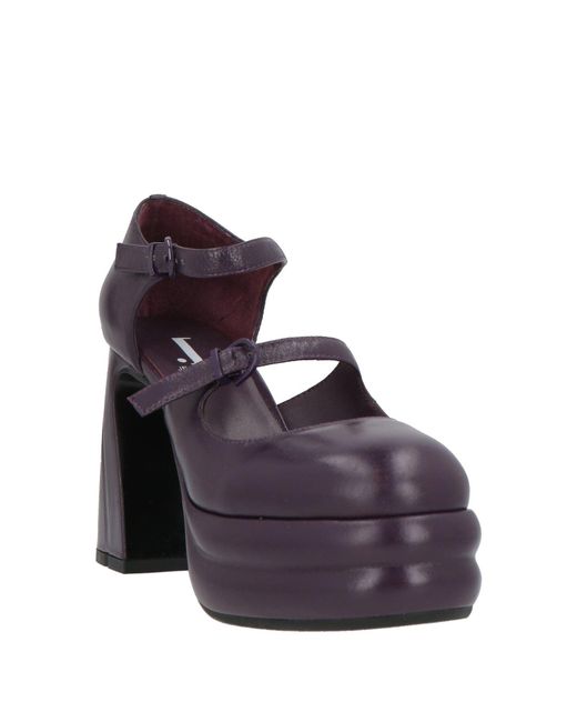 Jeannot Purple Pumps Leather