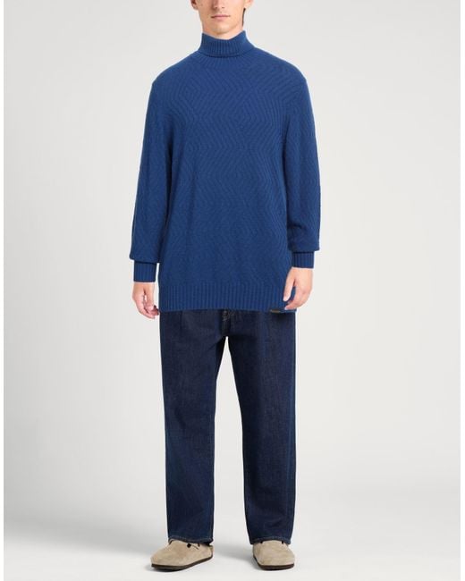Brooksfield Blue Turtleneck for men