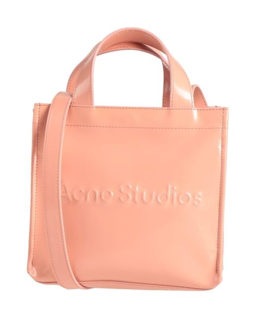 Acne Pink Handbag Polyurethane, Polyester