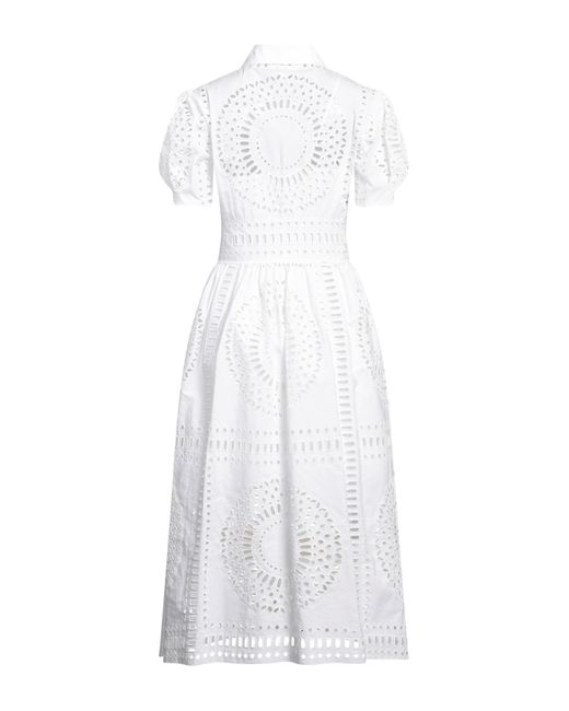 Alberta Ferretti White Midi-Kleid