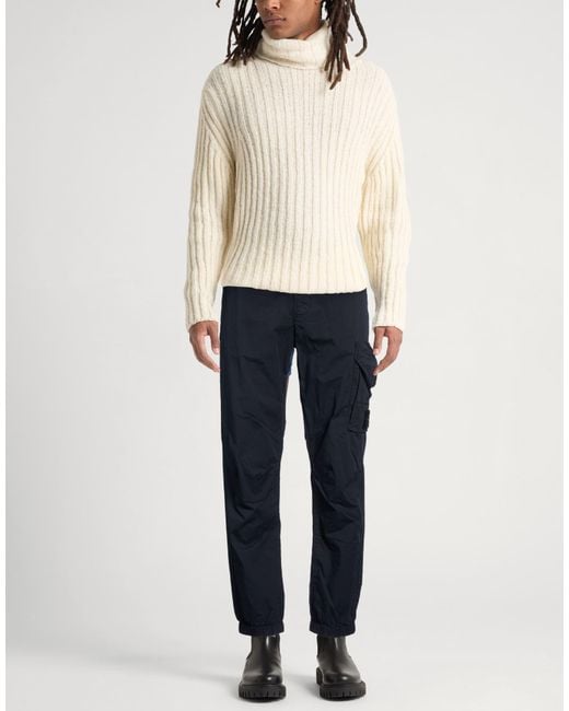 Stone Island Blue Midnight Pants Cotton, Elastane for men