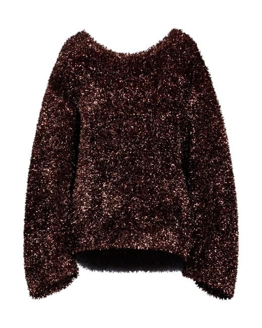 Dries Van Noten Brown Sweater Virgin Wool, Metallic Fiber, Polyamide