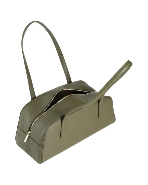 Mansur Gavriel Green Helios -- Military Handbag Leather