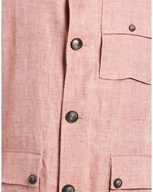 Herno Pink Jacket Linen for men