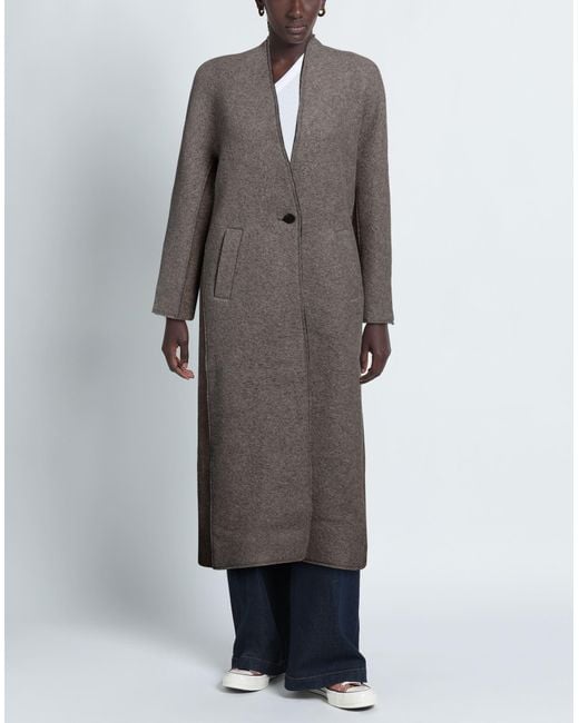 Isabel Benenato Brown Overcoat & Trench Coat