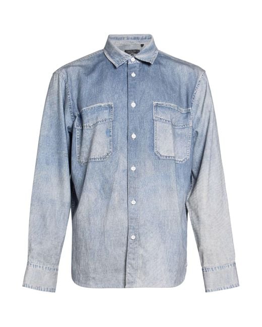 Rag & Bone Blue Denim Shirt for men