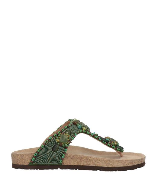Maliparmi Green Thong Sandal