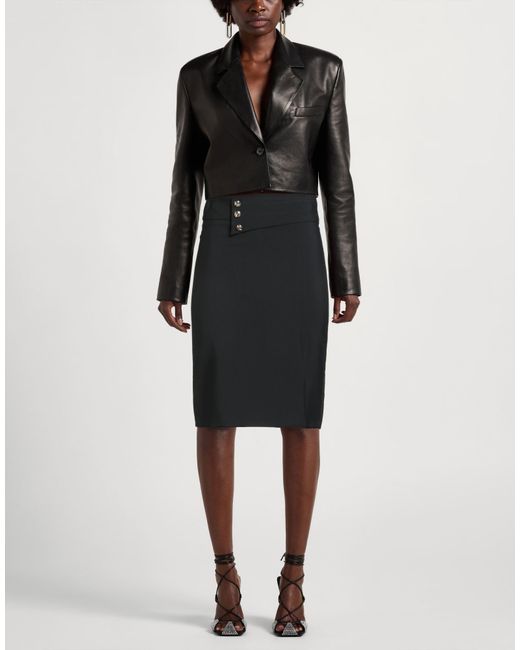 Relish Black Midi Skirt Polyester, Elastane