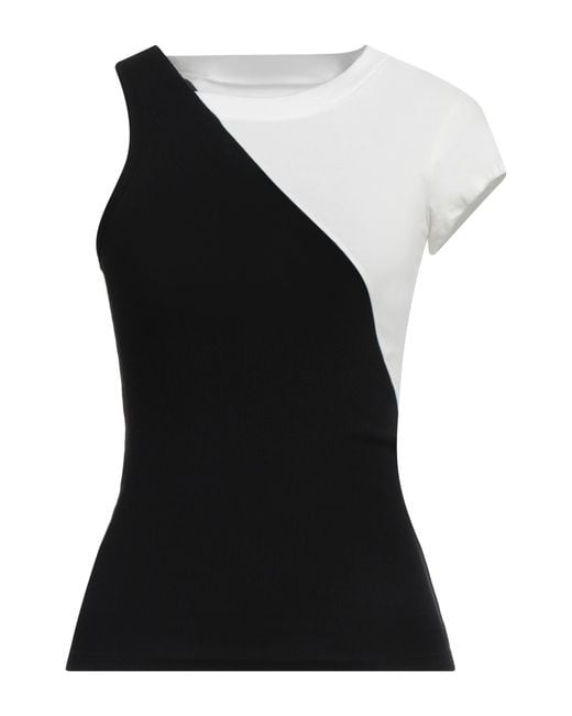 MM6 by Maison Margiela Black Top Cotton, Elastane