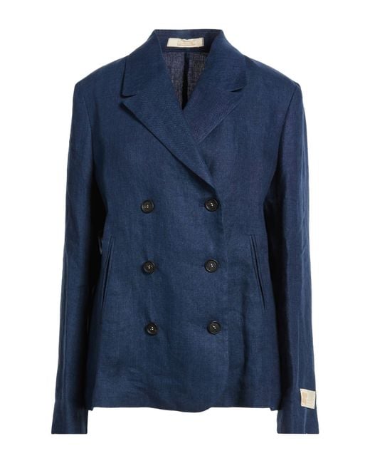 Massimo Alba Blue Midnight Blazer Linen