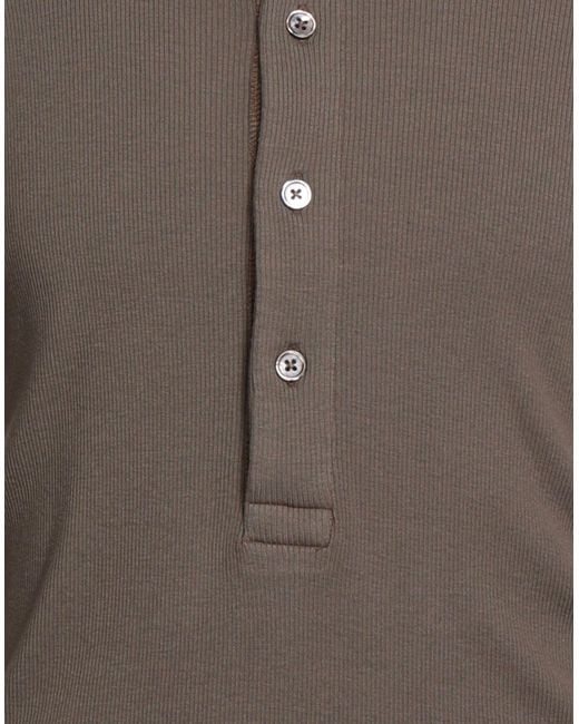 Tom Ford Brown Military T-Shirt Cotton, Modal for men