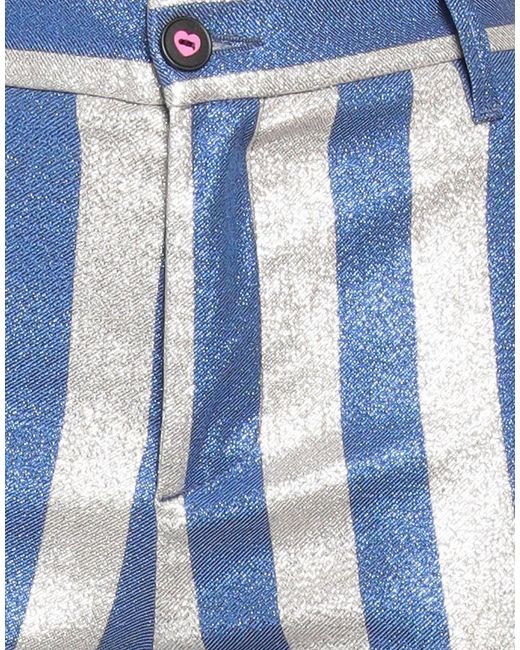 I LOVE MP Blue Pants Viscose, Polyamide, Polyester, Elastane