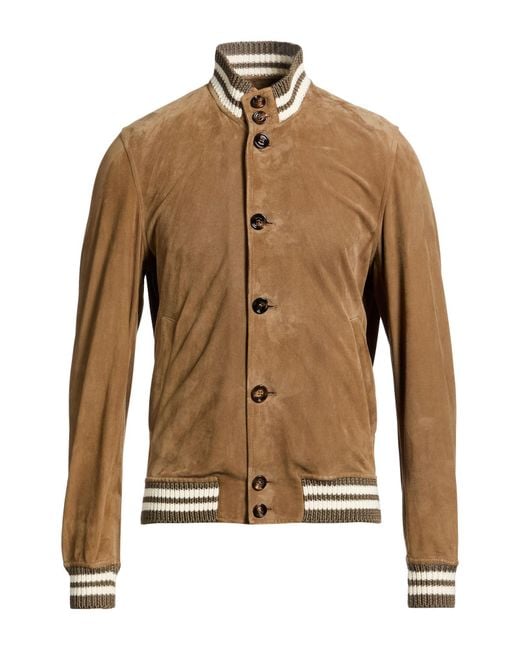 KIRED Brown Jacket Lambskin for men