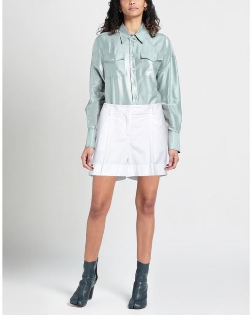 P.A.R.O.S.H. White Shorts & Bermuda Shorts