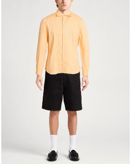 Glanshirt Orange Shirt Linen for men
