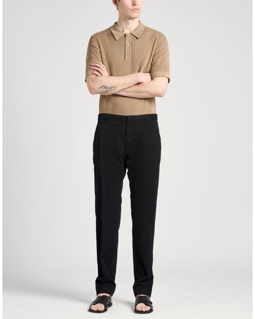 Zegna Black Pants Cotton, Elastane for men