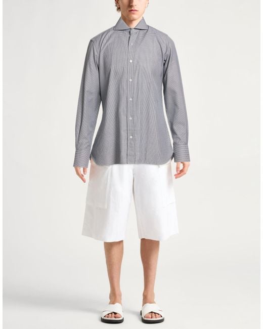 Tom Ford Gray Shirt Lyocell, Cotton for men