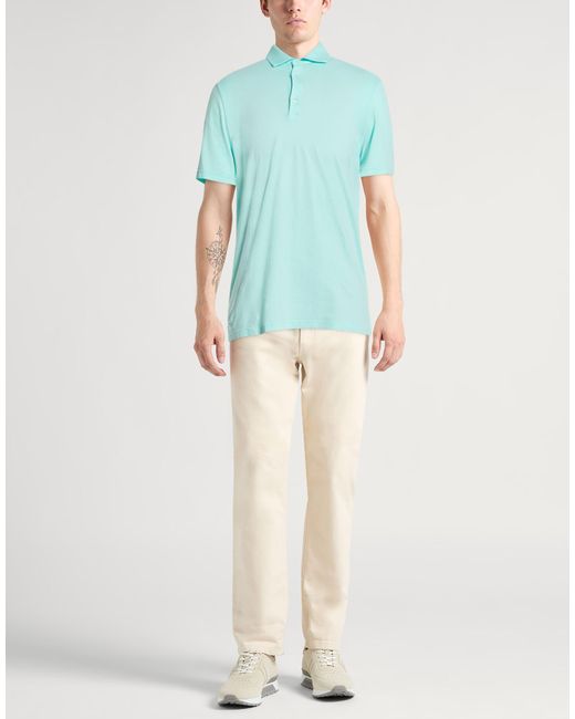 Fedeli Blue Polo Shirt for men