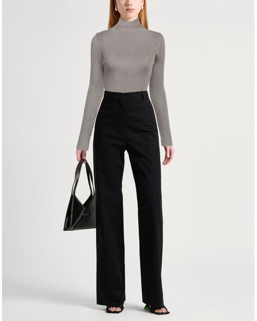 Twinset Gray Turtleneck Viscose, Polyester, Polyamide